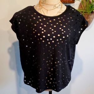 Chaus see through holes design shirt
